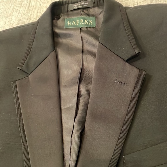 RALPH LAUREN Formal/Tuxedo Worsted Wool Sport Coat Jacket BLACK / Size 46R - Picture 2 of 12